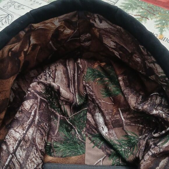 Under Armour Storm loose  black camo hooded sweatshirt sherpa lined Sz L EUC - Picture 7 of 9